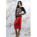 Embroidered Costume "Fairy World" Black Red